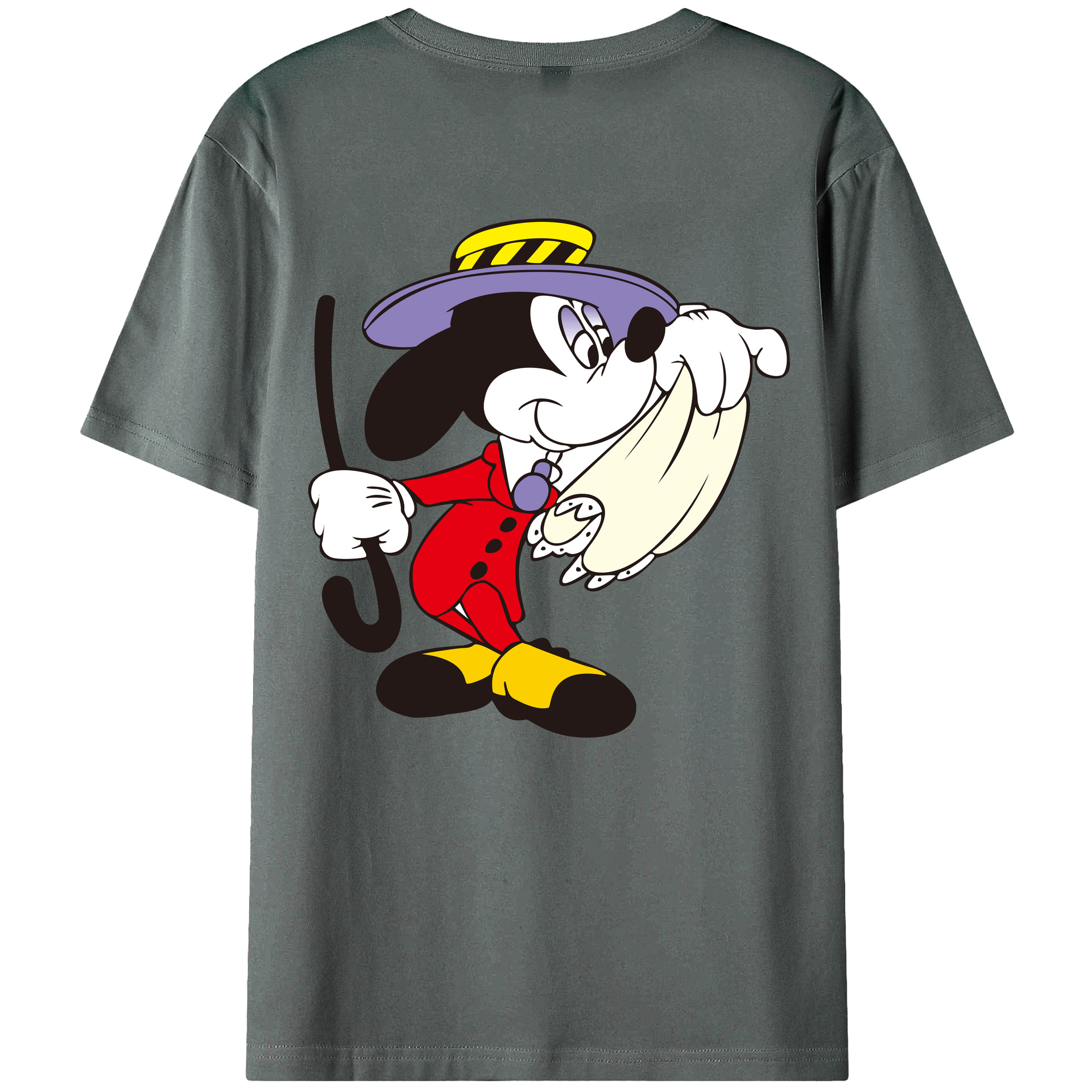 （画像用） ミッキーマウス Mickey Mouse 綿100％半袖Tシャツ（背面プリント）
